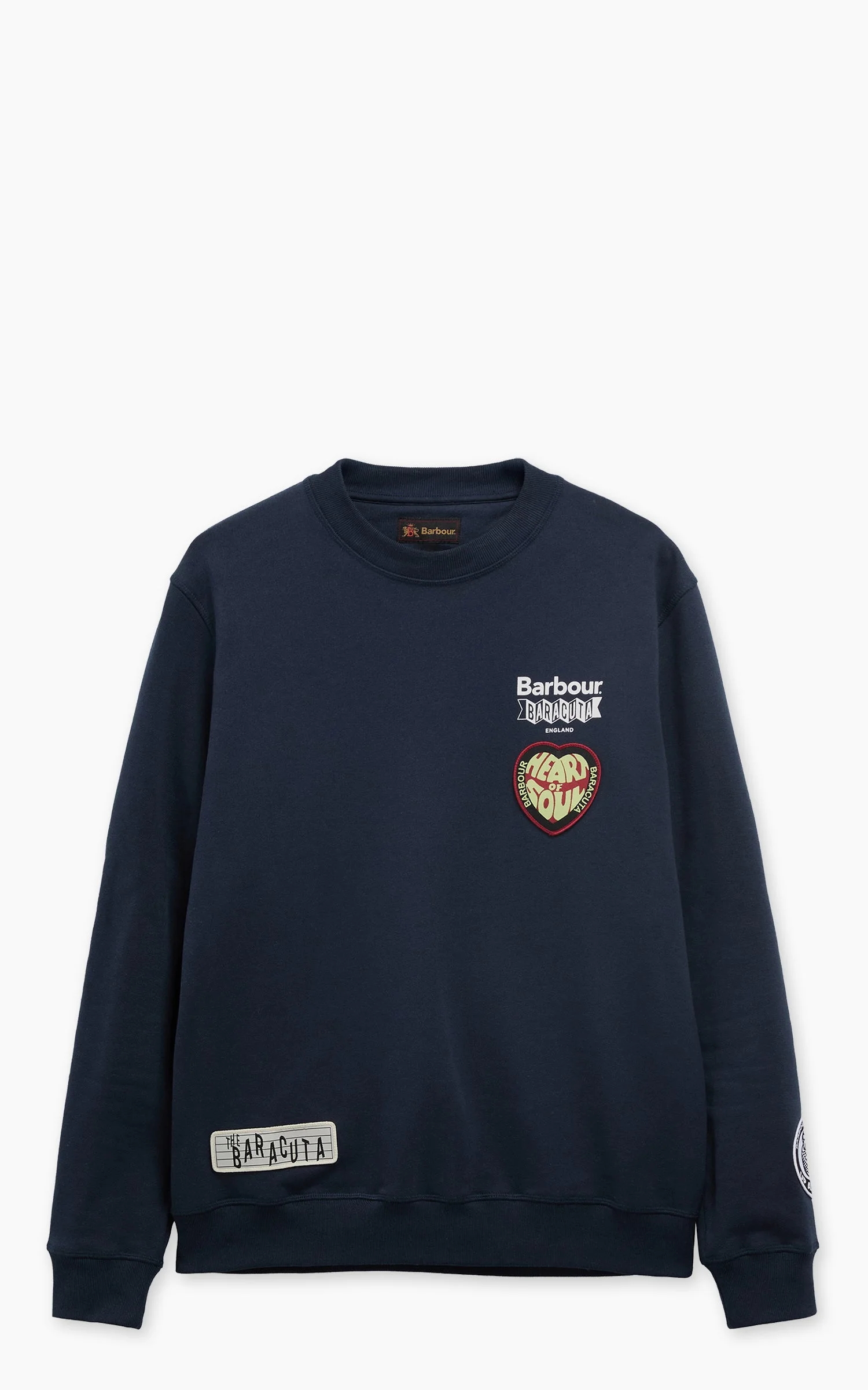 BARBOUR X BARACUTA SWEATSHIRT NORTHERN NAVY - 1