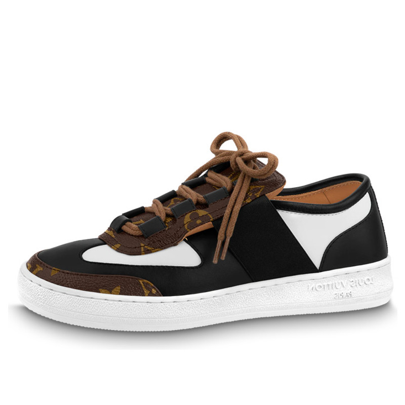 (WMNS) LOUIS VUITTON Lous Sneakers 'Black with Brown Monogram Deco' 1AAW04 - 1