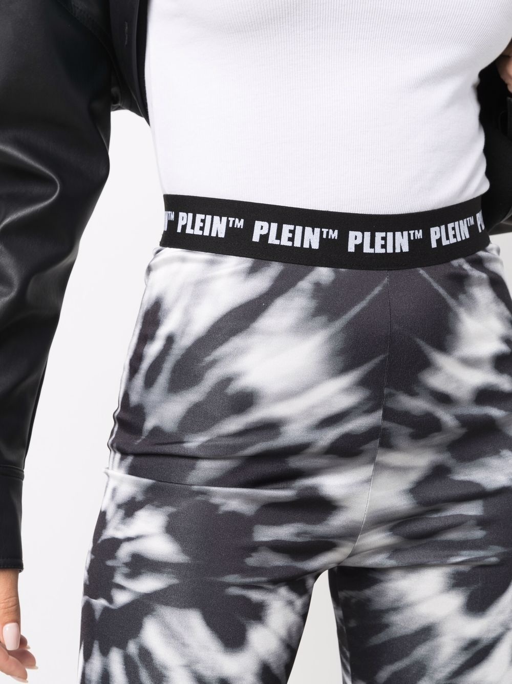 high-waisted tie dye-print leggings - 5