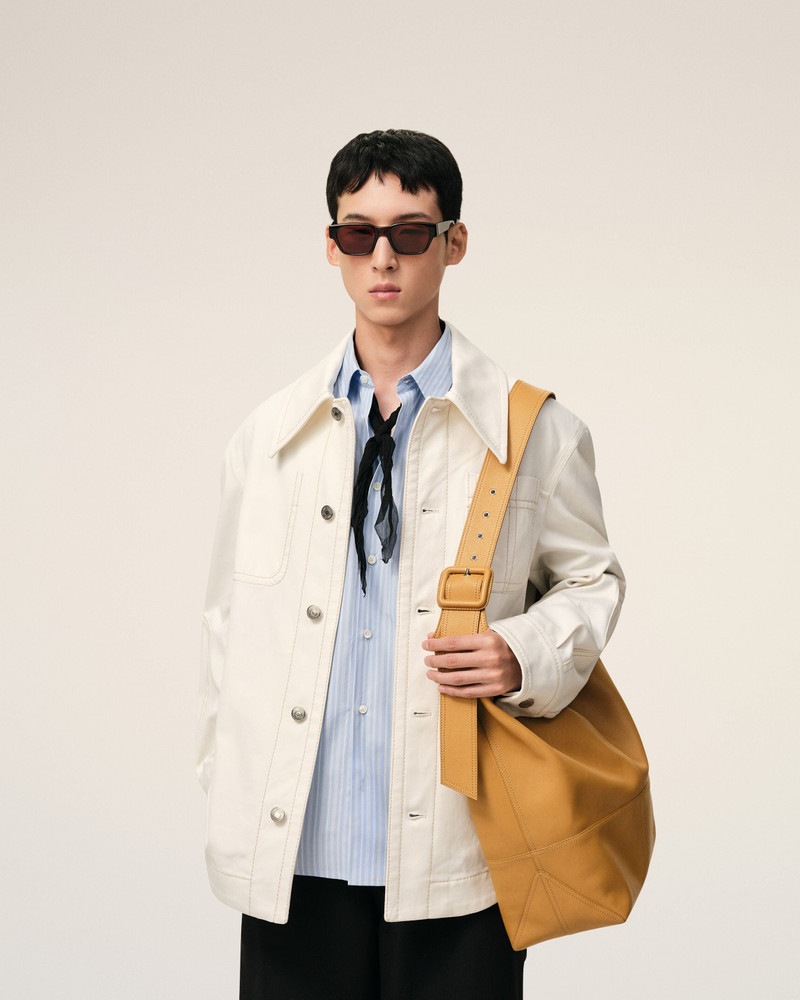 AMI Paris YELLOW TAURILLON LEATHER ETIENNE CROSSBODY BAG outlook