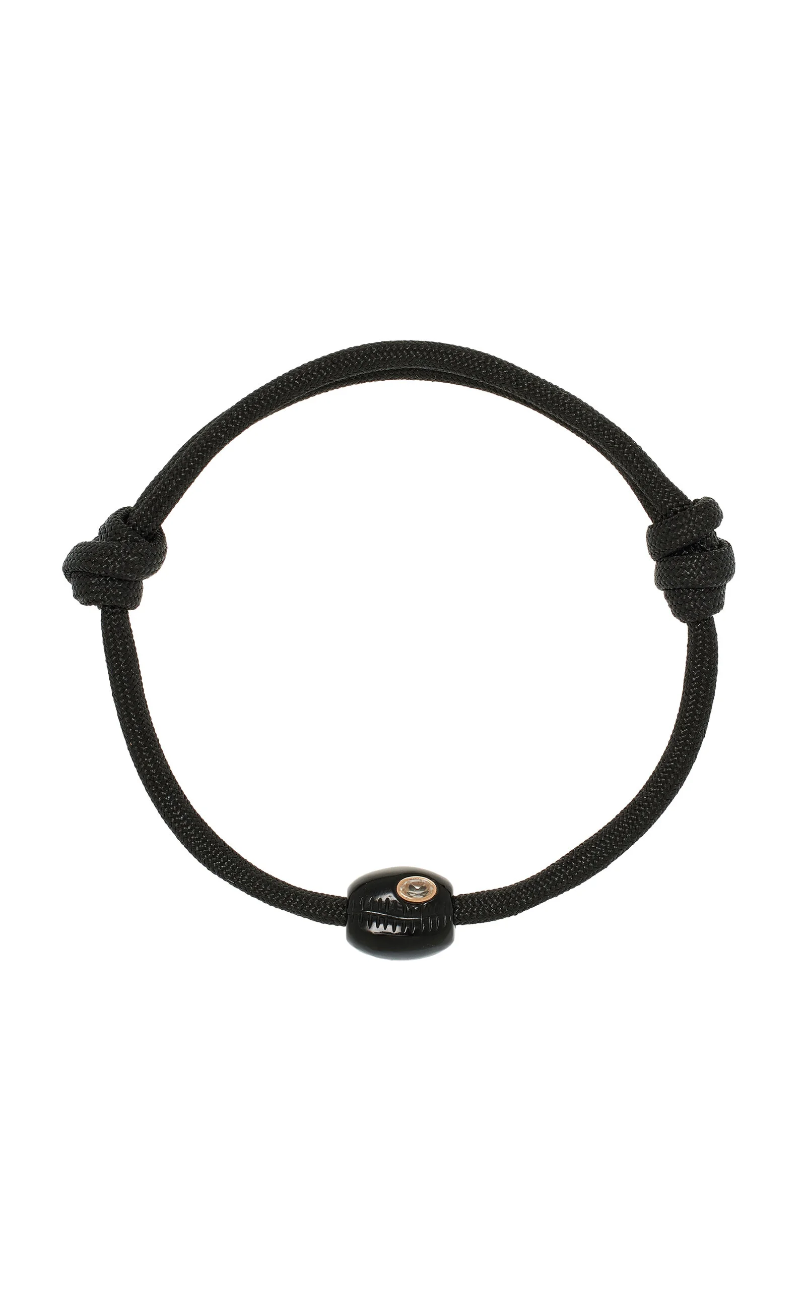 Onyx, Cowry and Sillimanite Anklet black - 1