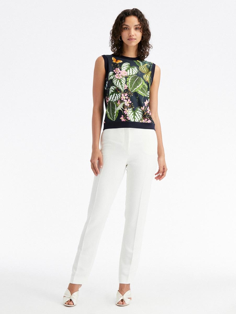 MIXED BOTANICAL JERSEY INSET TANK - 2