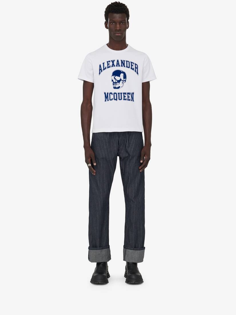 Men's Varsity T-shirt in White/ivory - 2