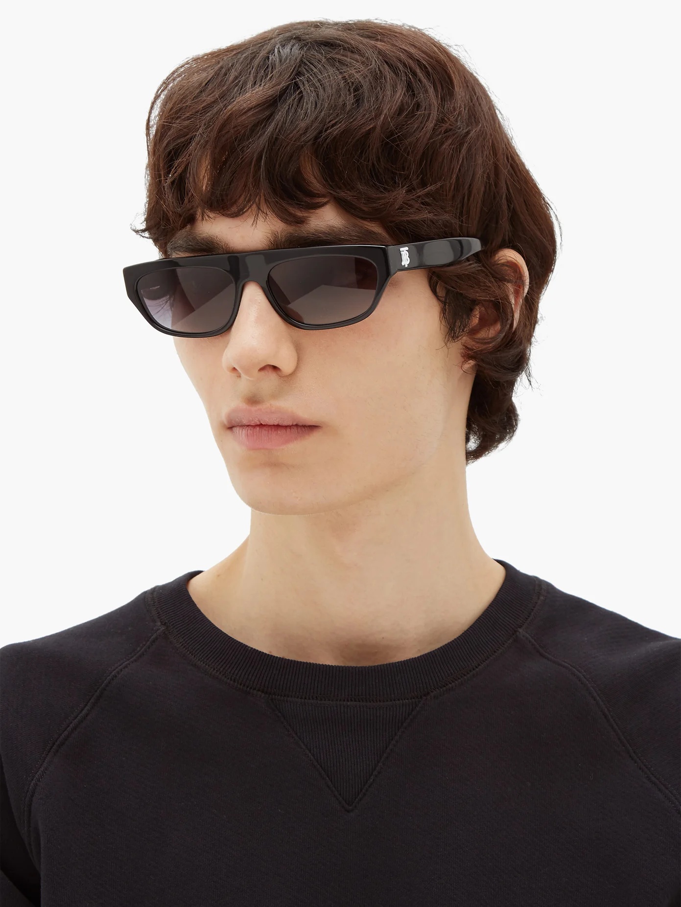 TB-logo slim D-frame acetate sunglasses - 3