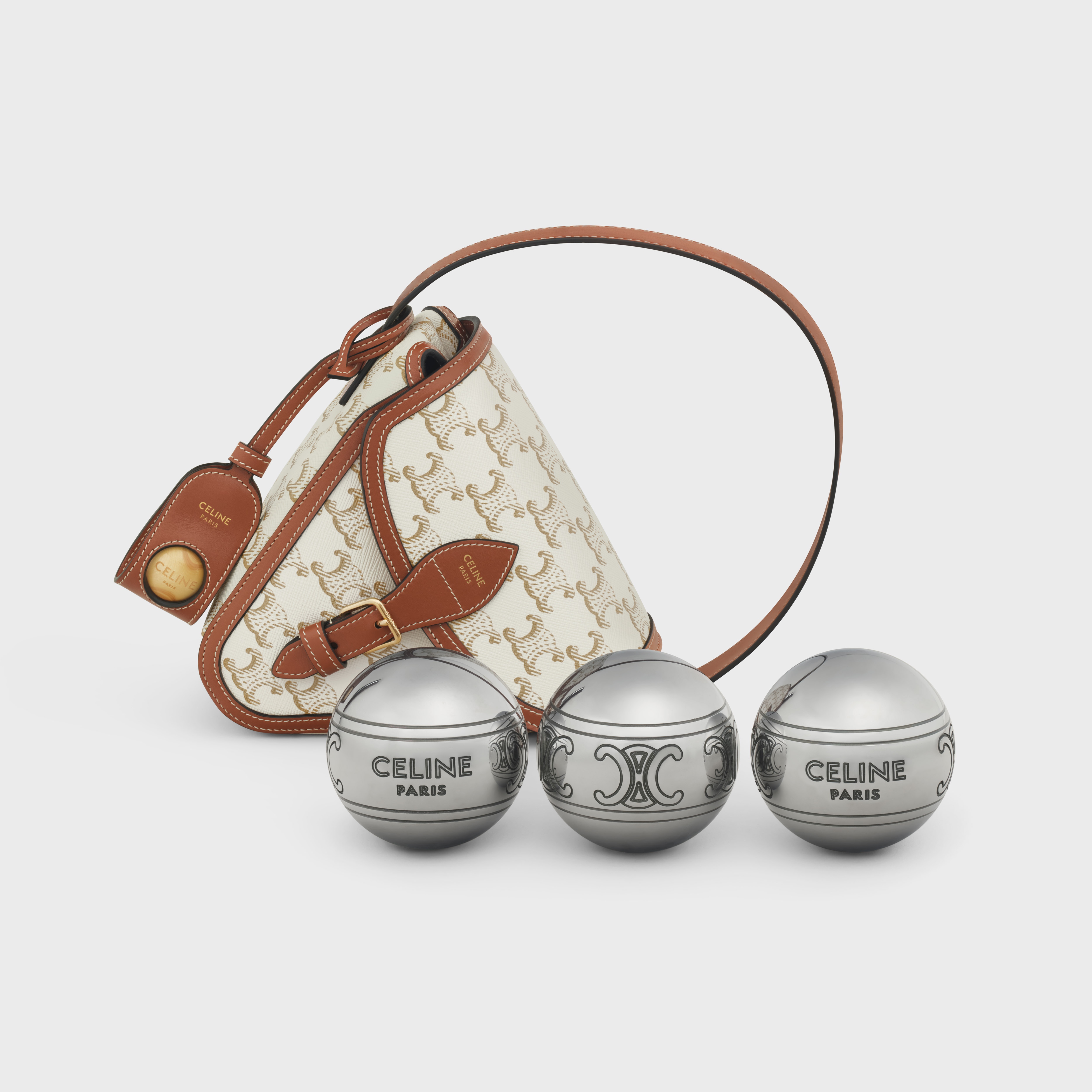 Petanque Game in Triomphe canvas and Calfskin - 7