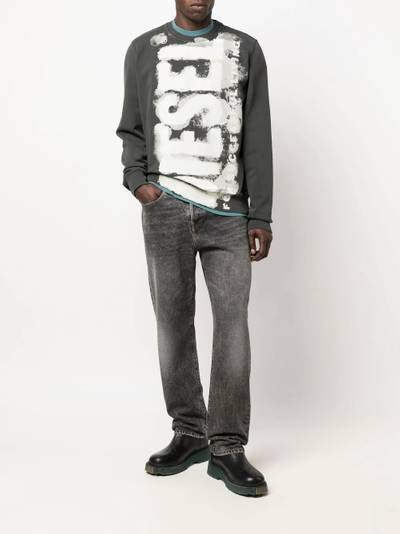 Diesel logo-print cotton sweatshirt outlook