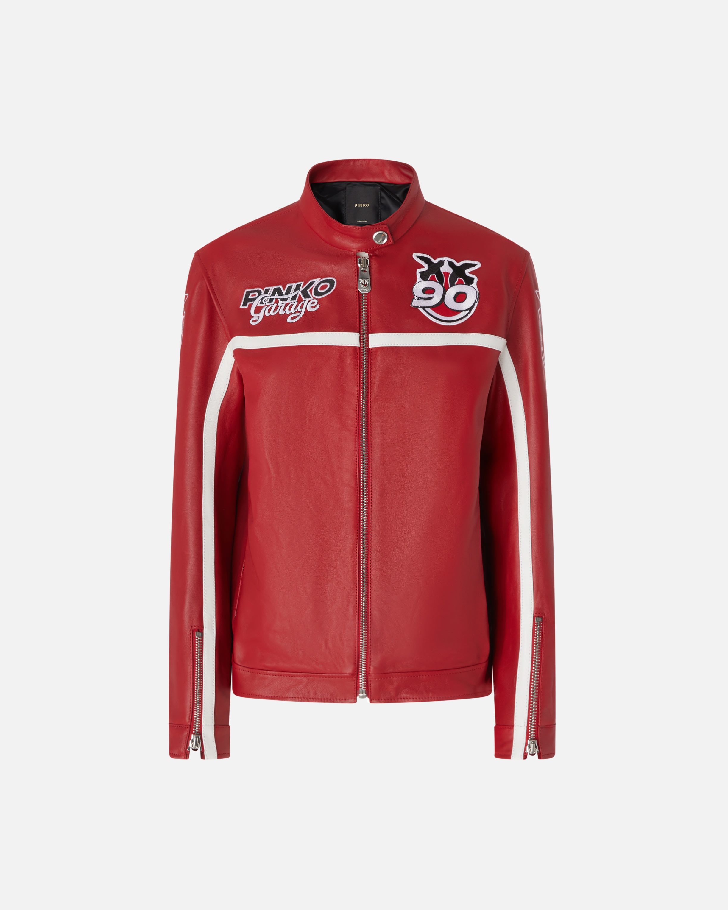 RACING LEATHER BIKER JACKET - 1