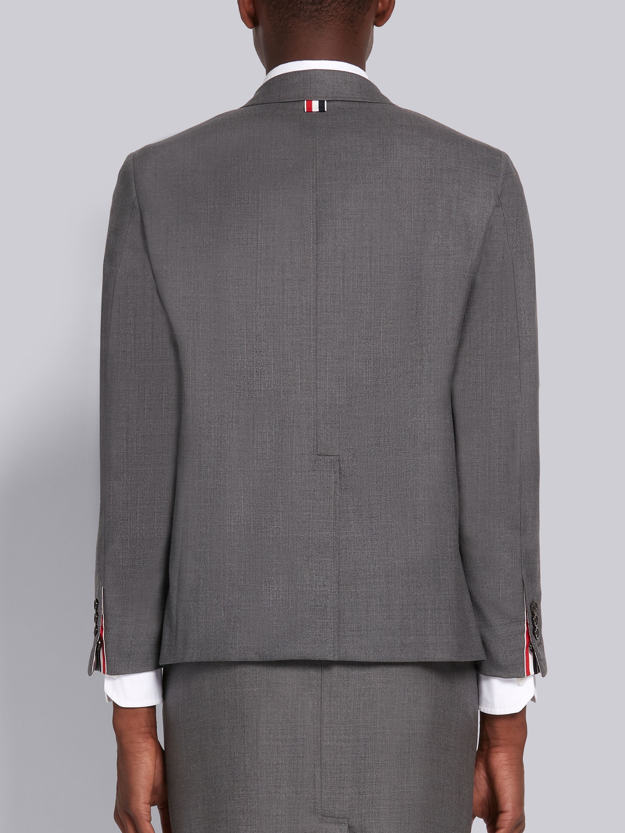 Medium Grey Super 120s Wool Twill Sack Jacket - 3