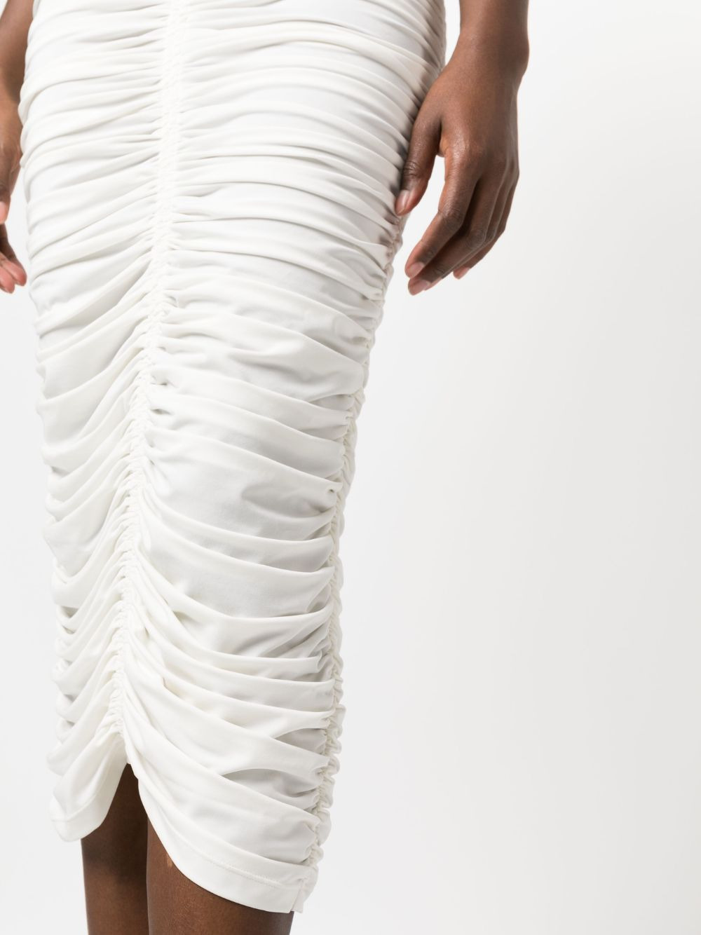 ruched-bodice midi dress - 5