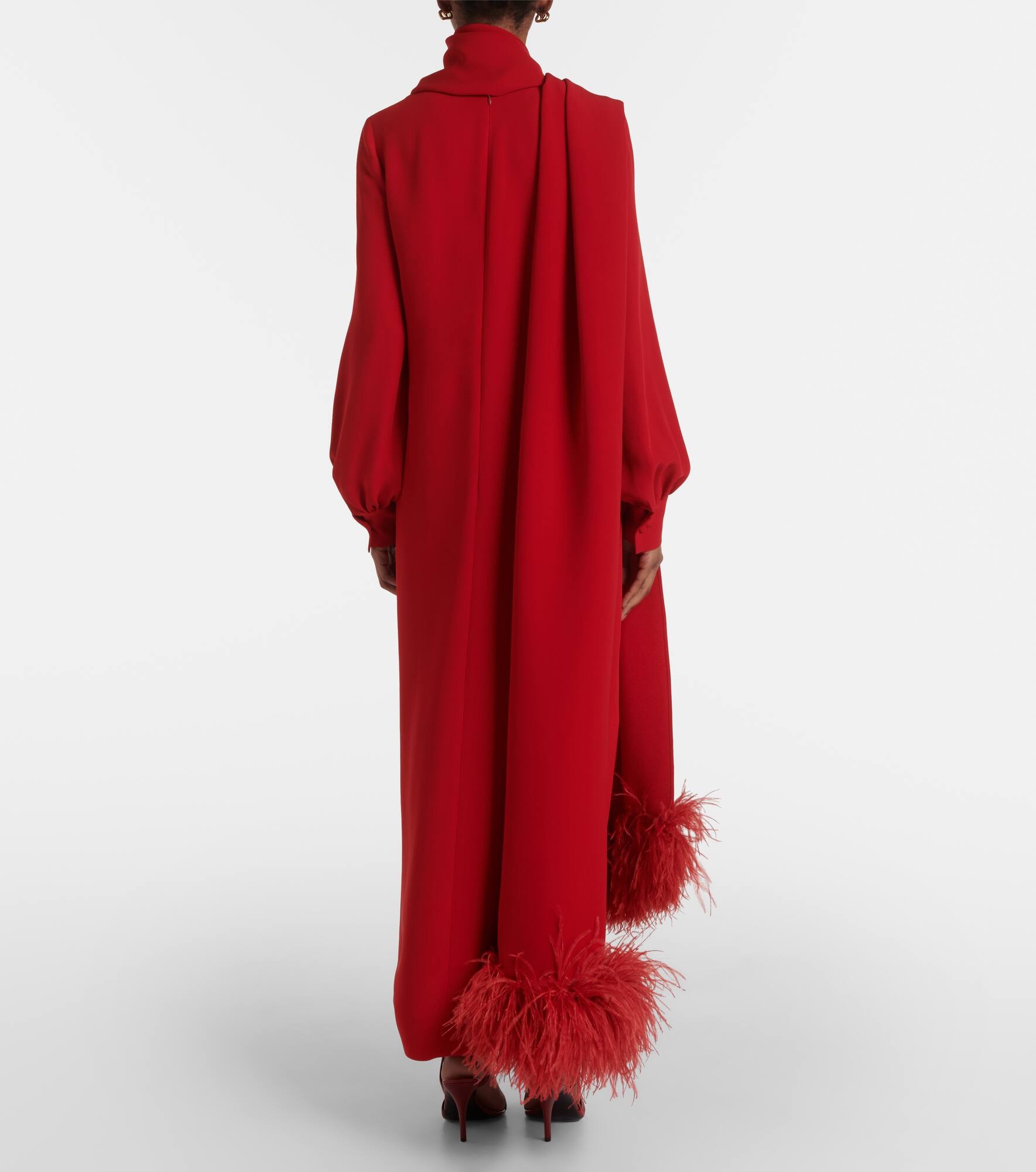 Cady Couture feather-trimmed gown - 3