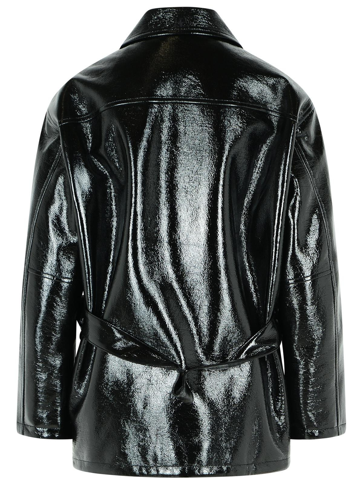 Courreges 'Vinyl' Black Cotton Blend Jacket Women - 3