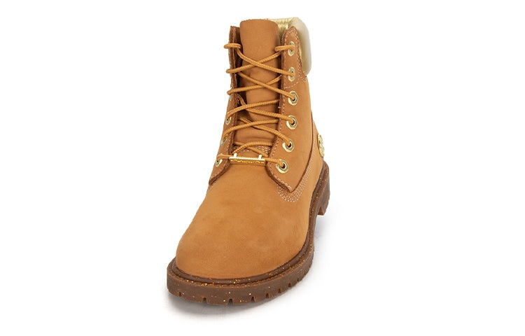 (WMNS) Timberland Heritage 6 Inch Waterproof Boots 'Wheat Nubuck with Gold' A5RS8231 - 3