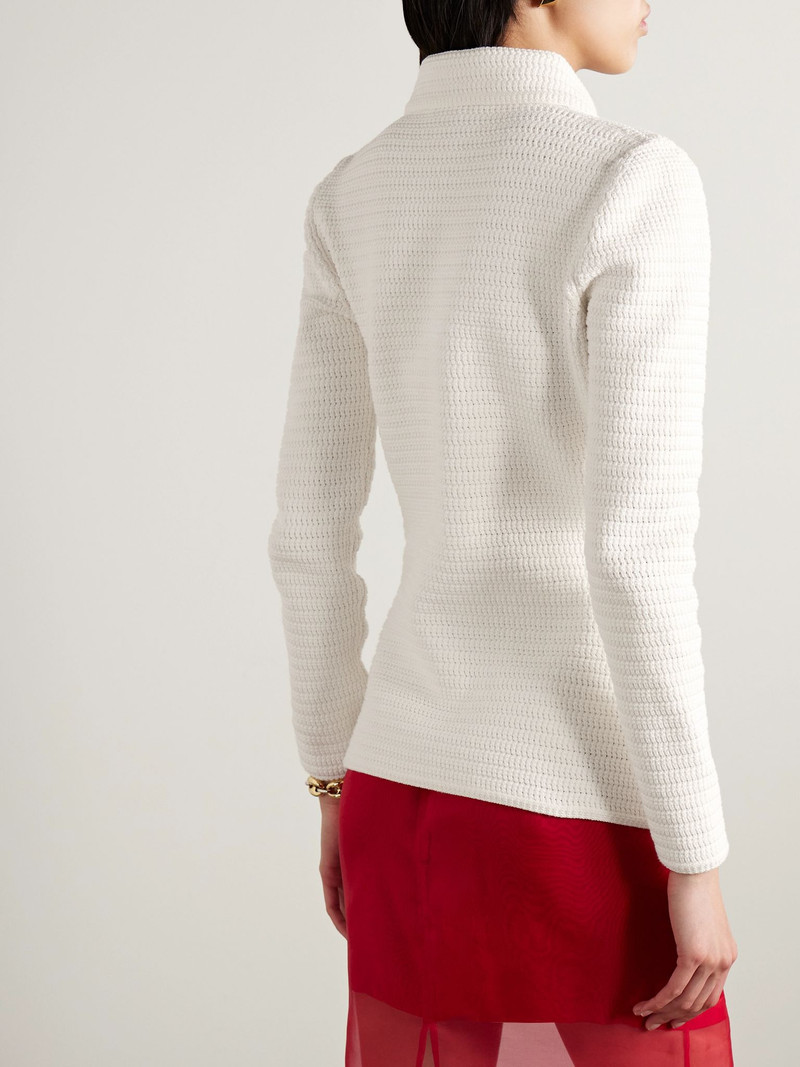 Cotton-blend cardigan White 3