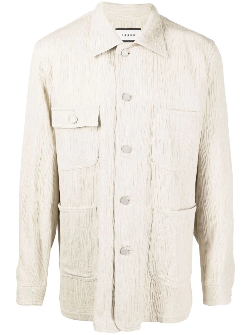 textured-effect shirt jacket - 1