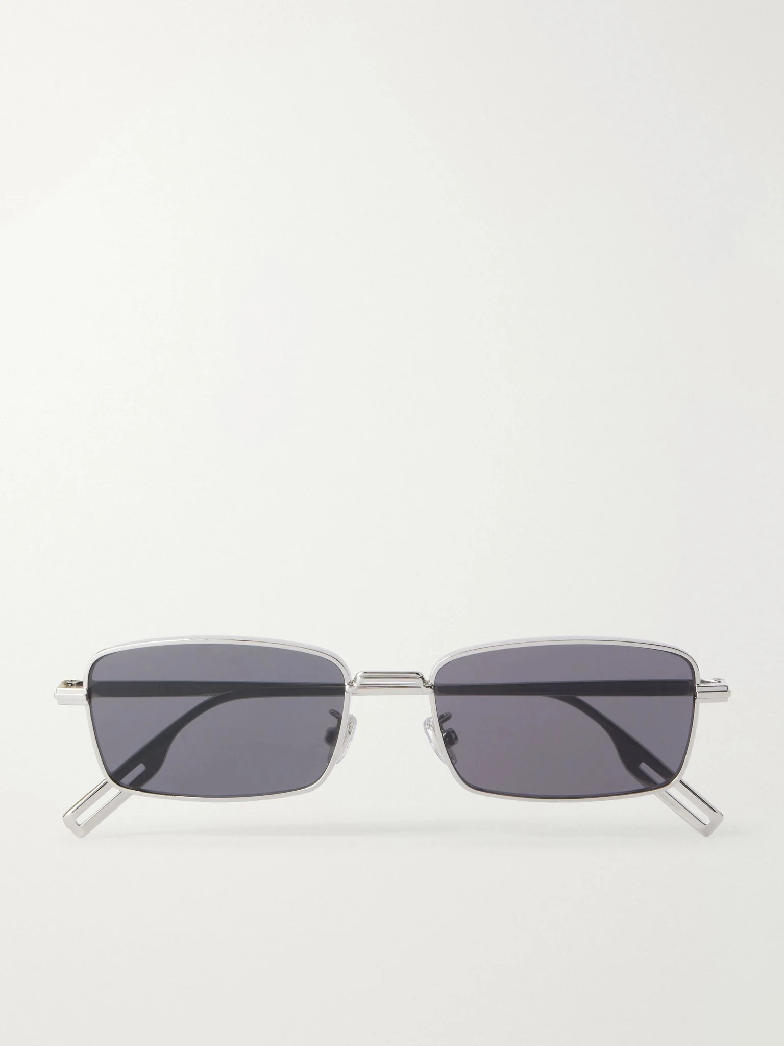 DiorBlackSuit S21U Square-Frame Silver-Tone Metal Sunglasses Silver - 1