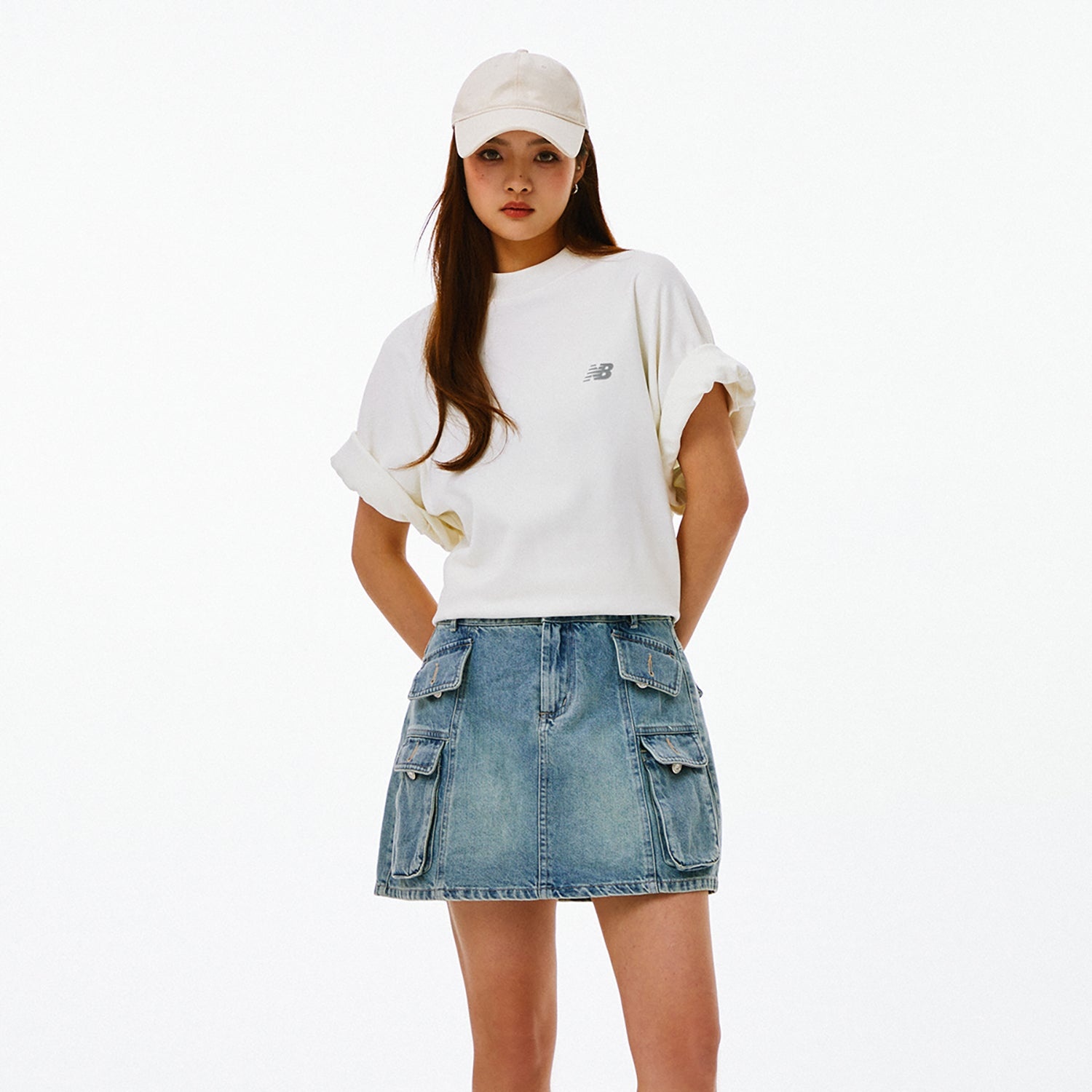 New Balance NB Logo Cotton T-shirt 'White' AMT41333-CIC - 5