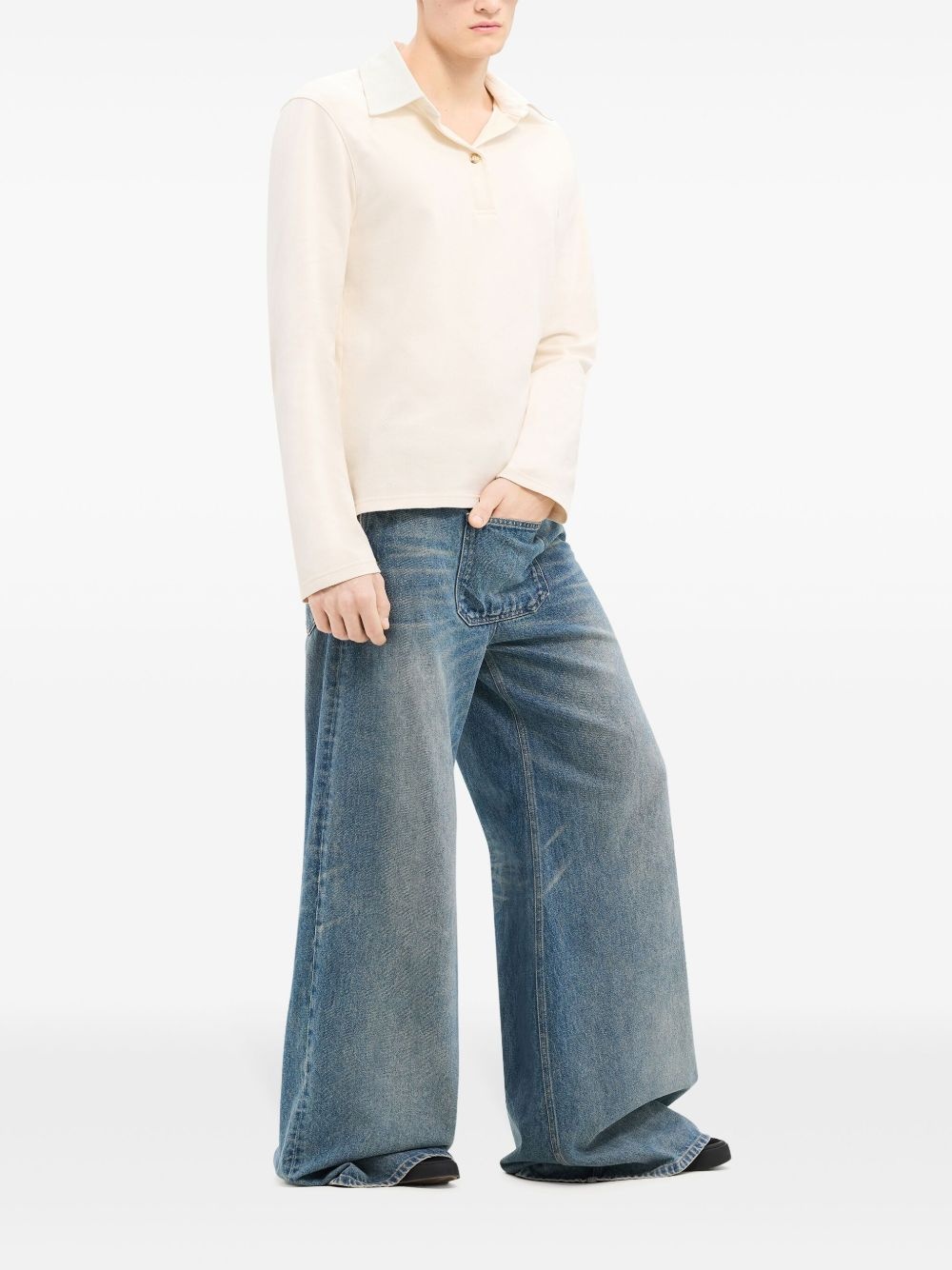 mid-rise wide-leg jeans - 3