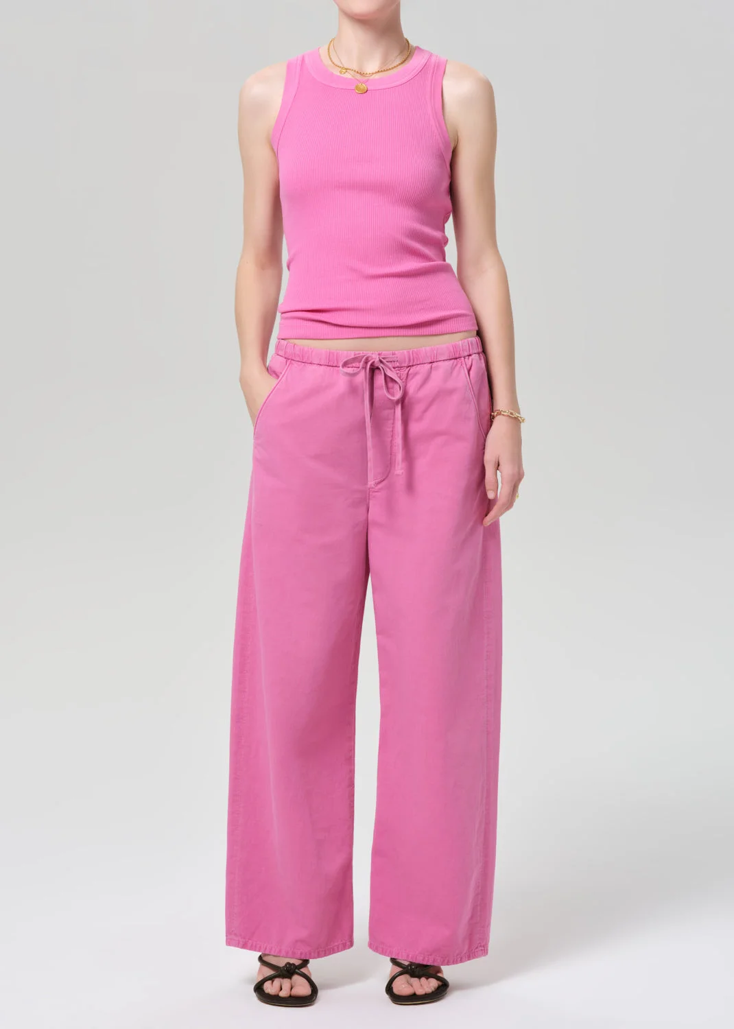 Isabel Rib Tank In Raspberry - 1