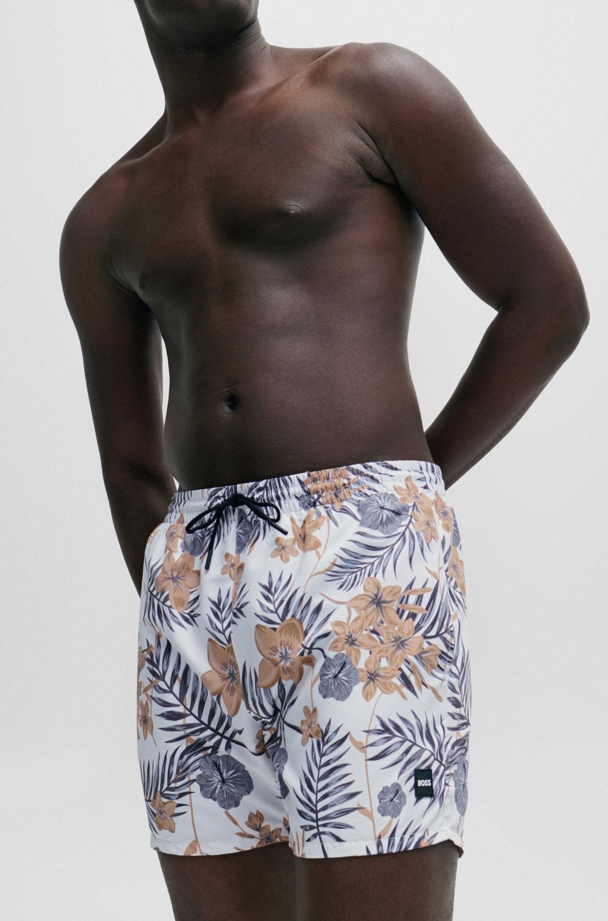 FULLY LINED SWIM SHORTS WITH SEASONAL PRINT - 3