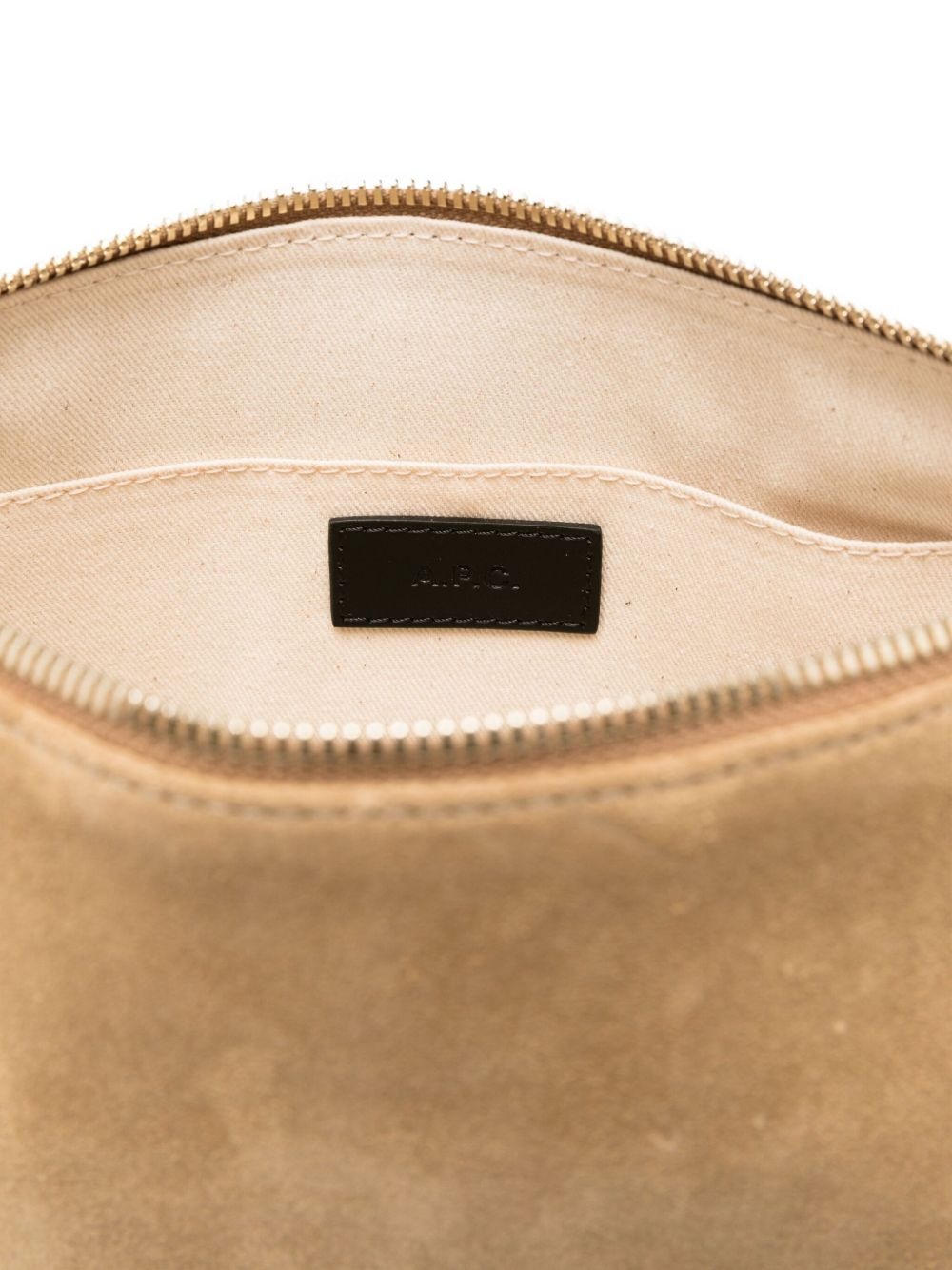 suede zip-fastening shoulder bag - 5