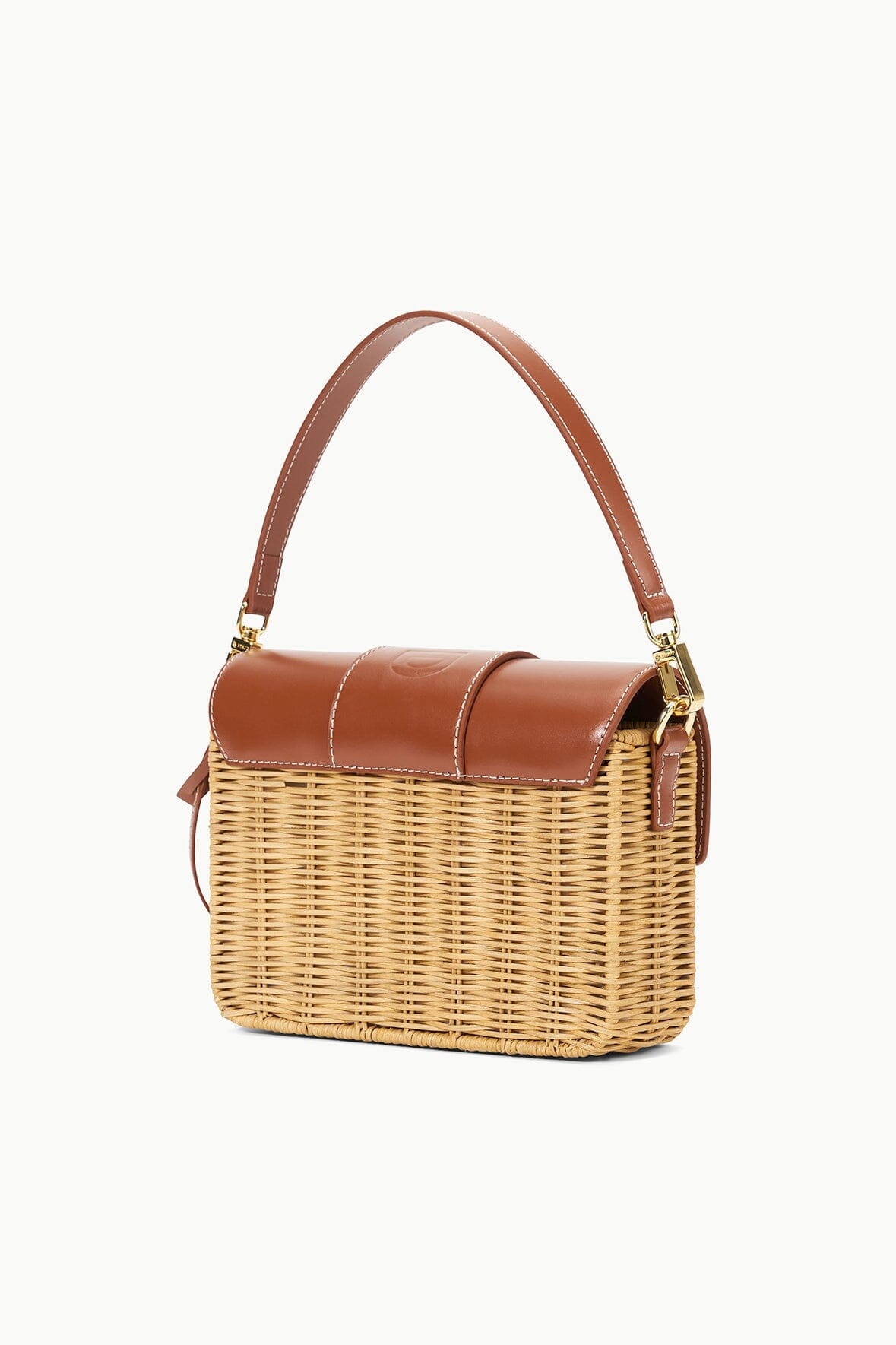 STAUD CHARLI WICKER CROSSBODY BAG NATURAL - 5