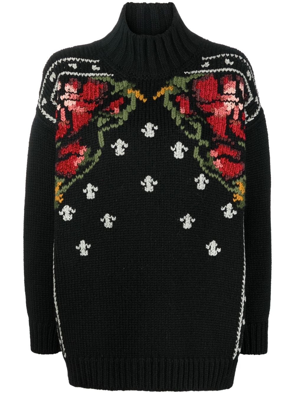 intarsia rollneck jumper - 1