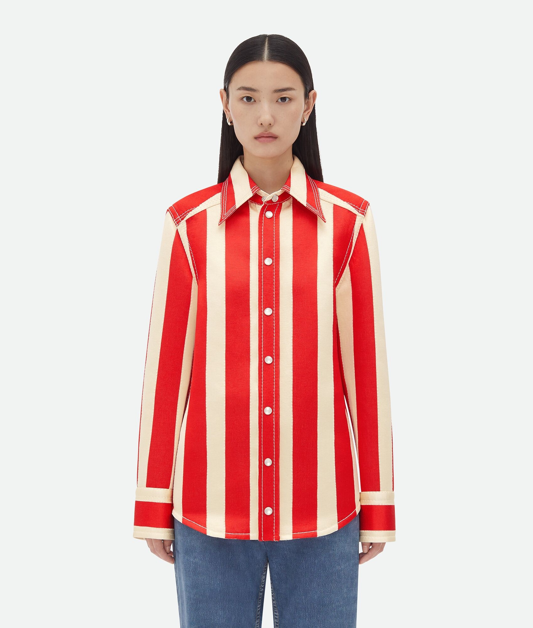 Striped Cotton Viscose Shirt - 1