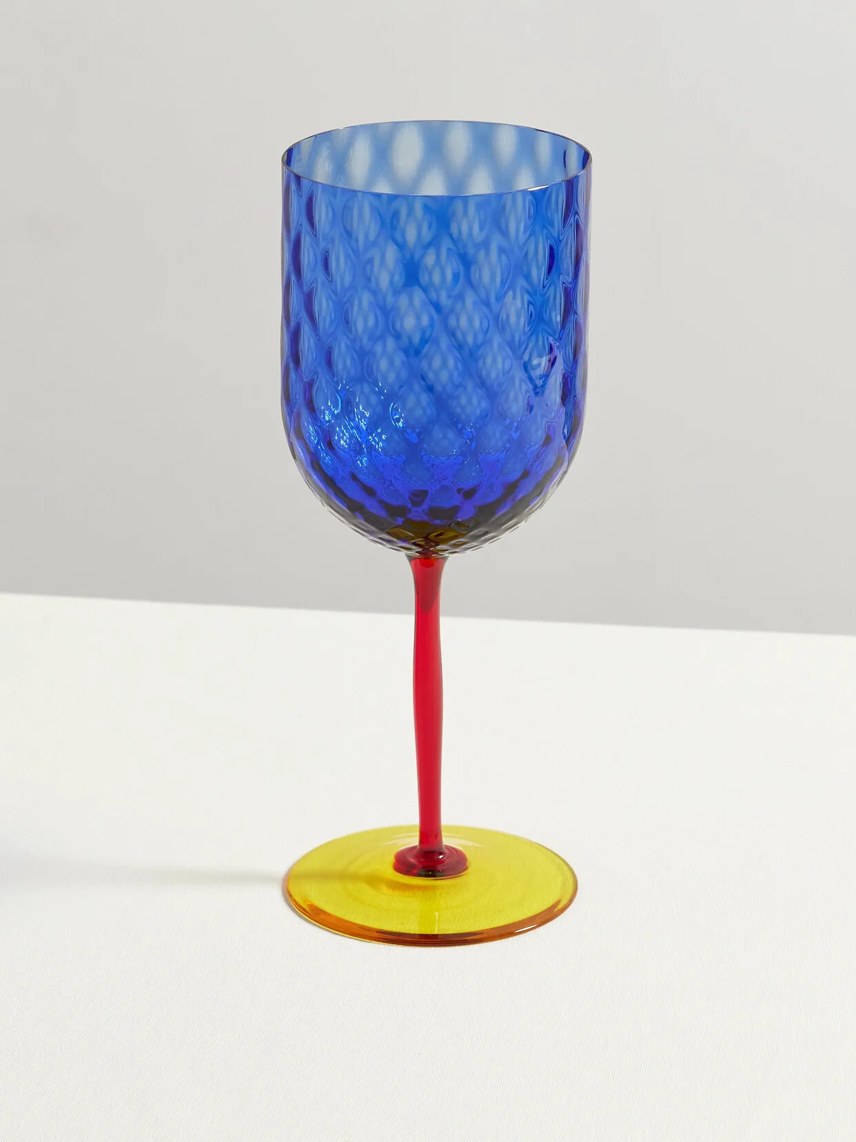 Color-block Murano Red Wine Glass - 1