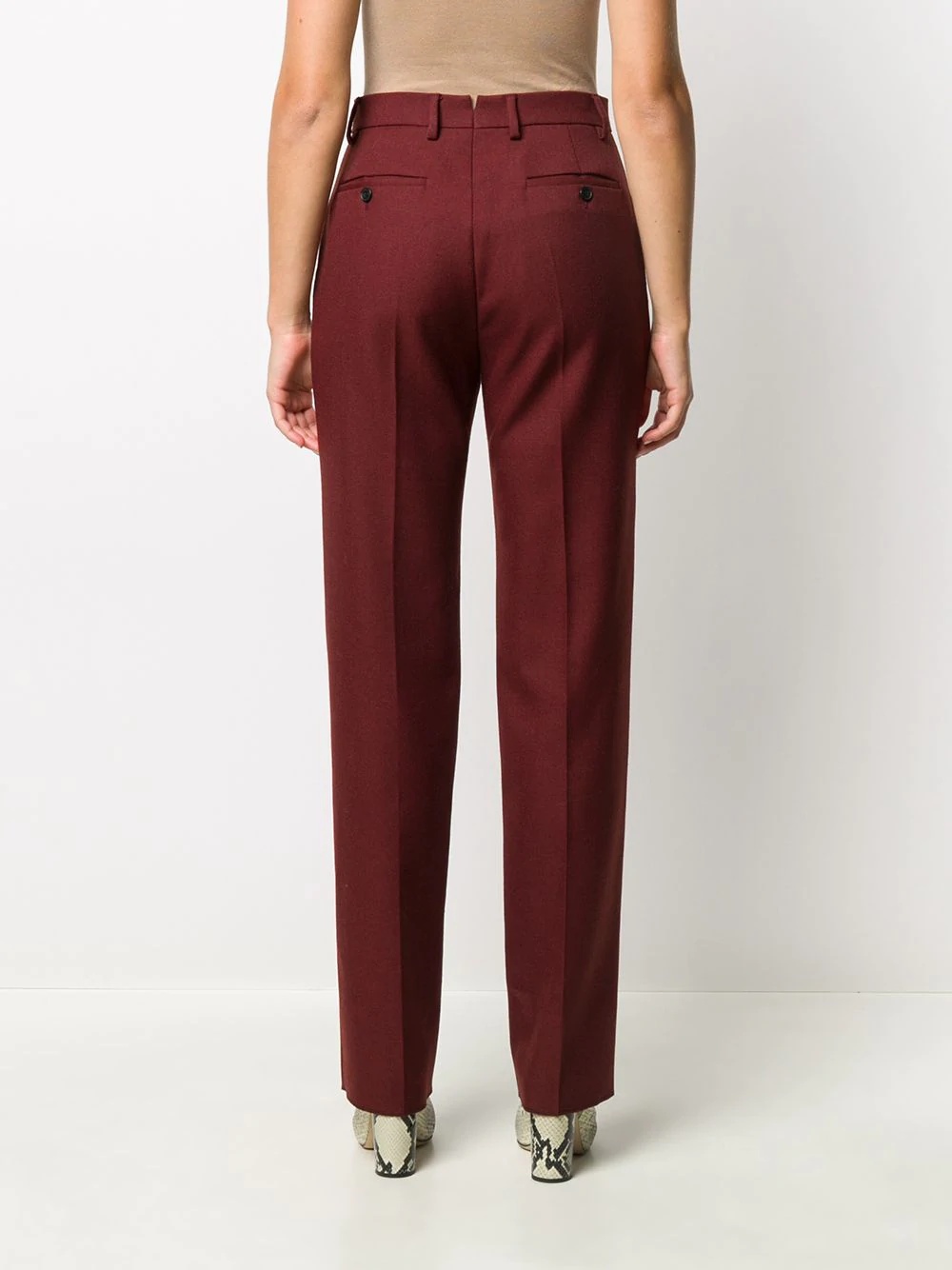 straight-leg tailored trousers - 4