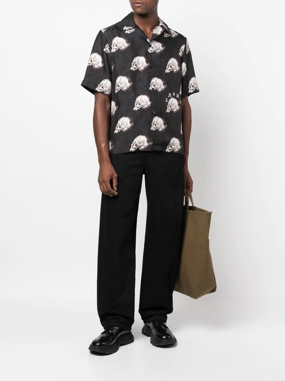 silk skull-print shirt - 2