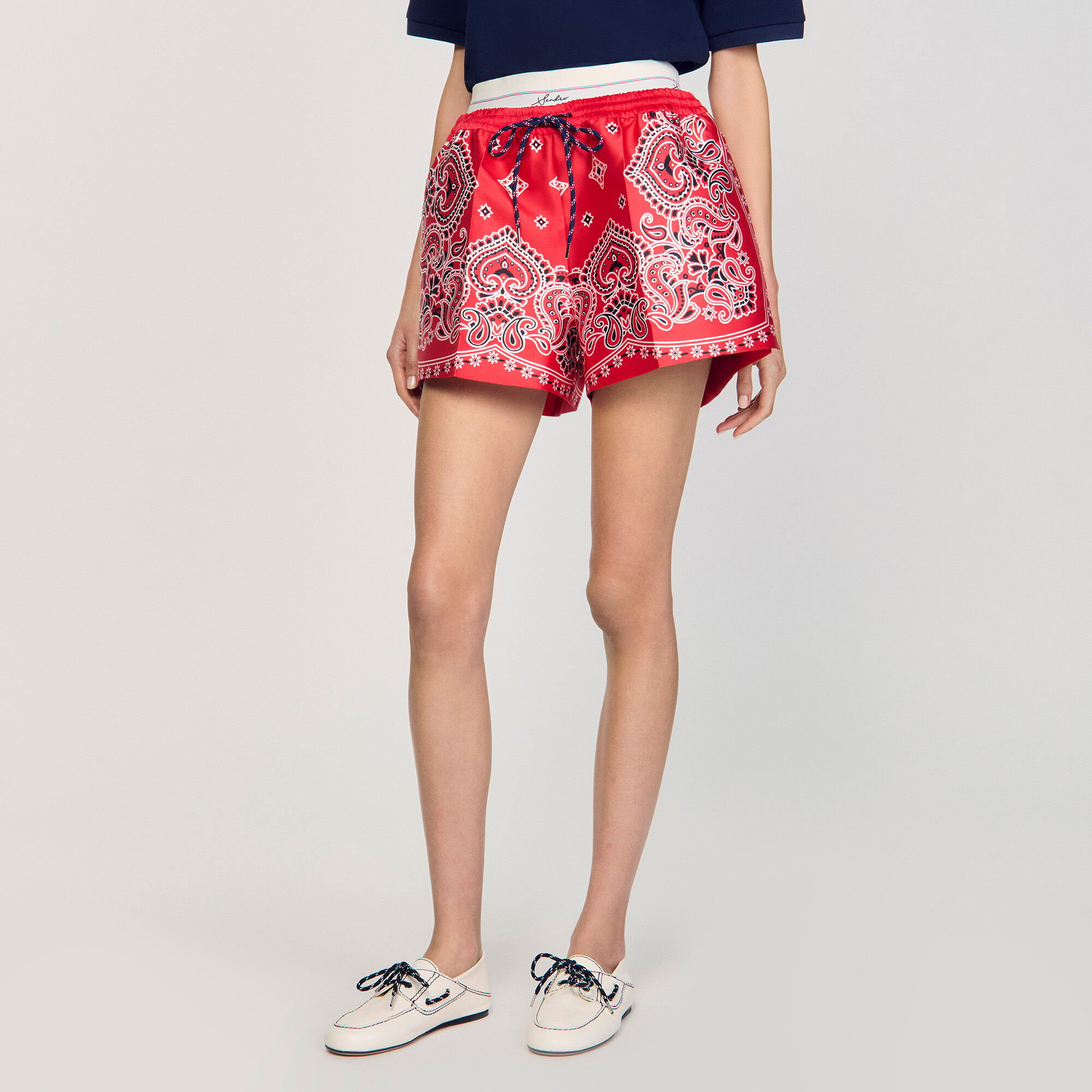 BANDANA PRINT SHORTS - 4
