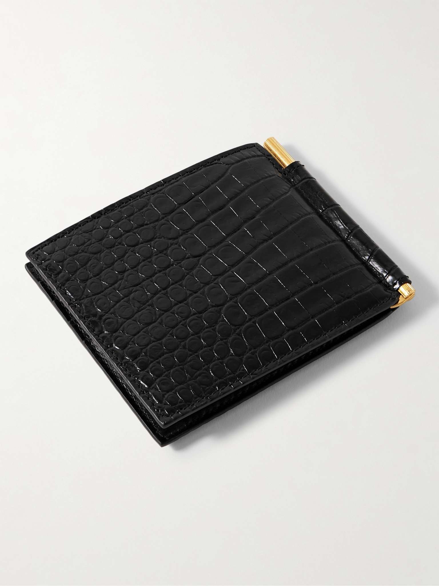 Logo-Embellished Croc-Effect Leather Billfold Wallet and Money Clip - 3