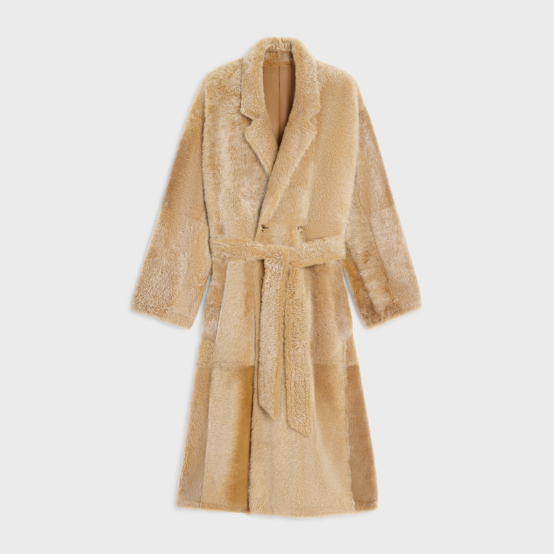 wrapped coat IN lamb shearling 1