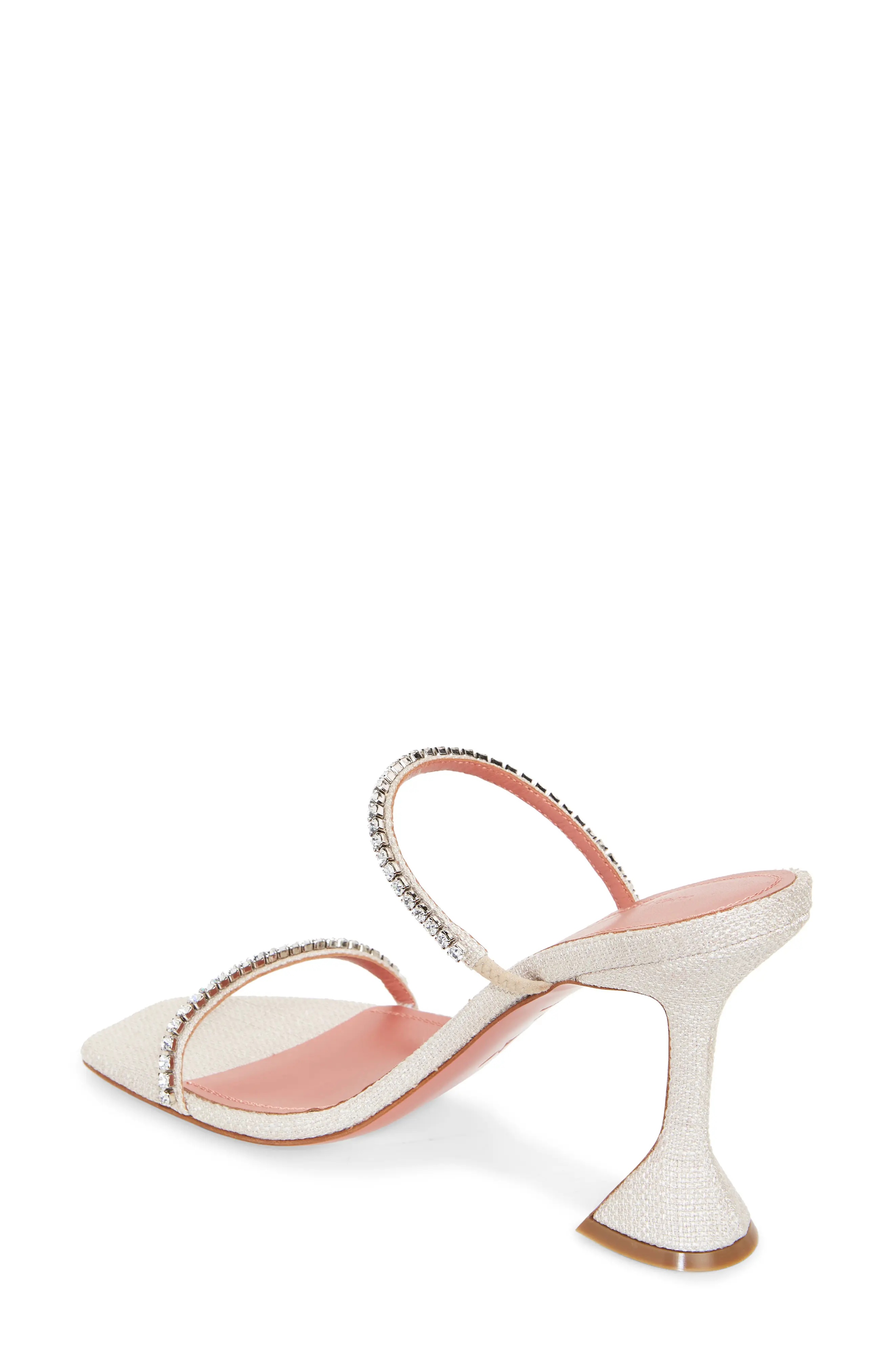 Gilda Crystal Strap Slide Sandal in Beige/Crystal - 2