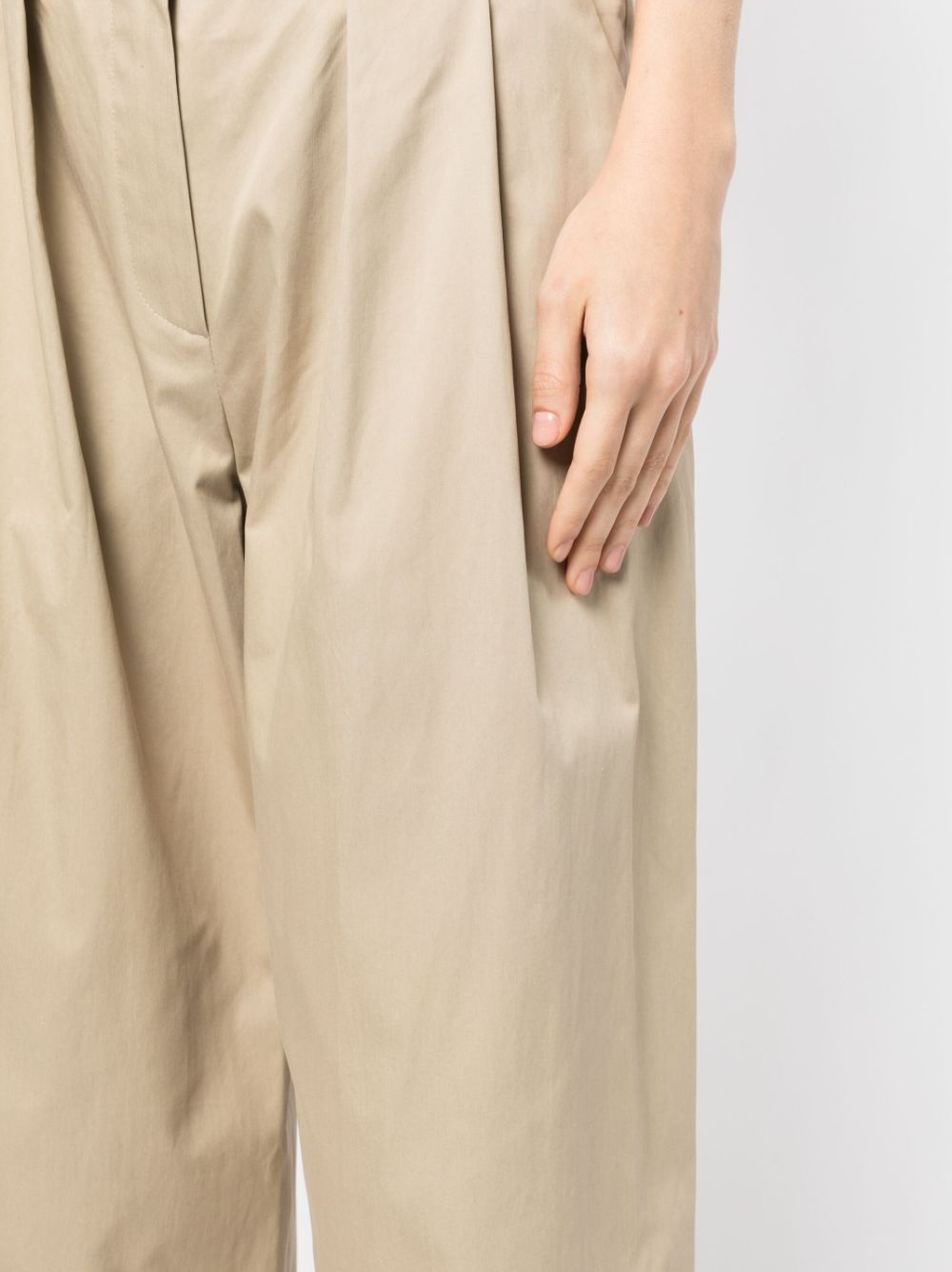 cut-out pleated palazzo pants - 5