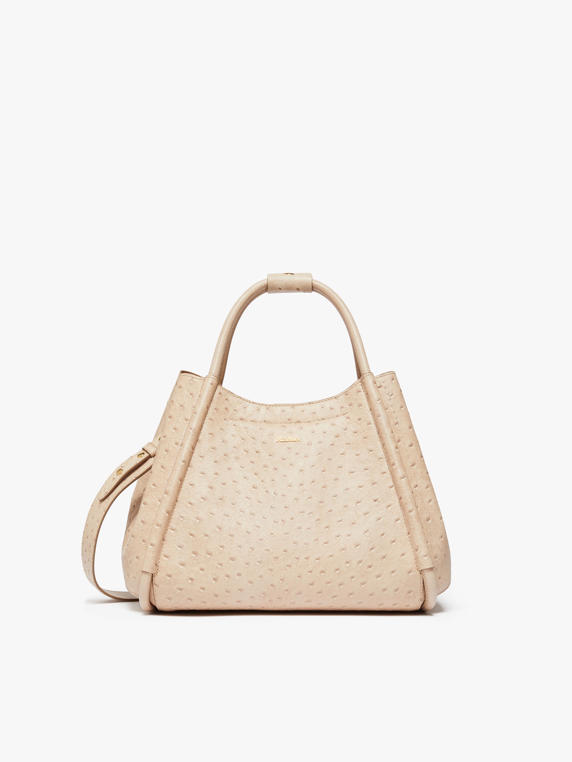 MARINSOSTRICH Small ostrich-print leather Marine Bag - 4