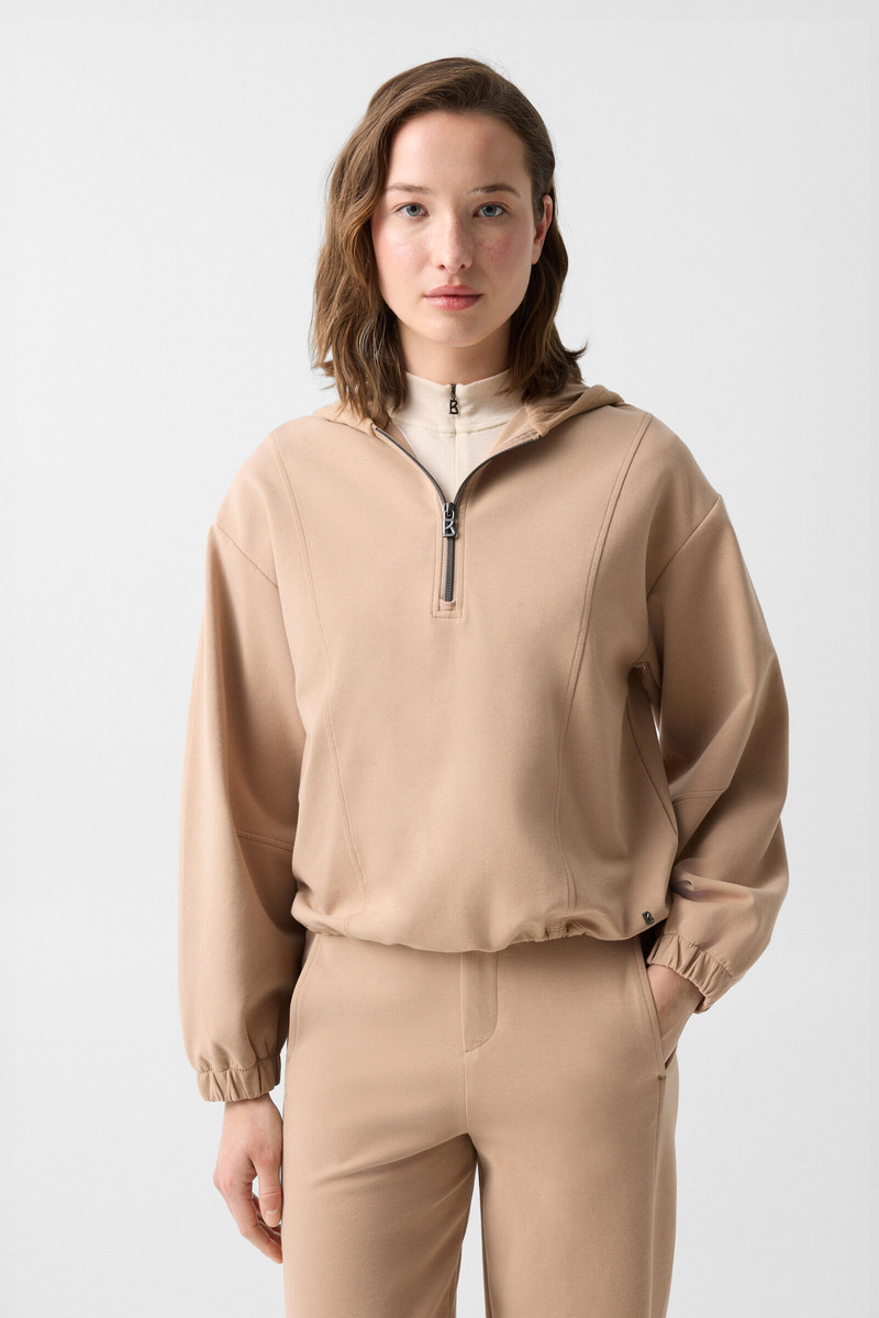 Alia sweat hoodie in Camel 2