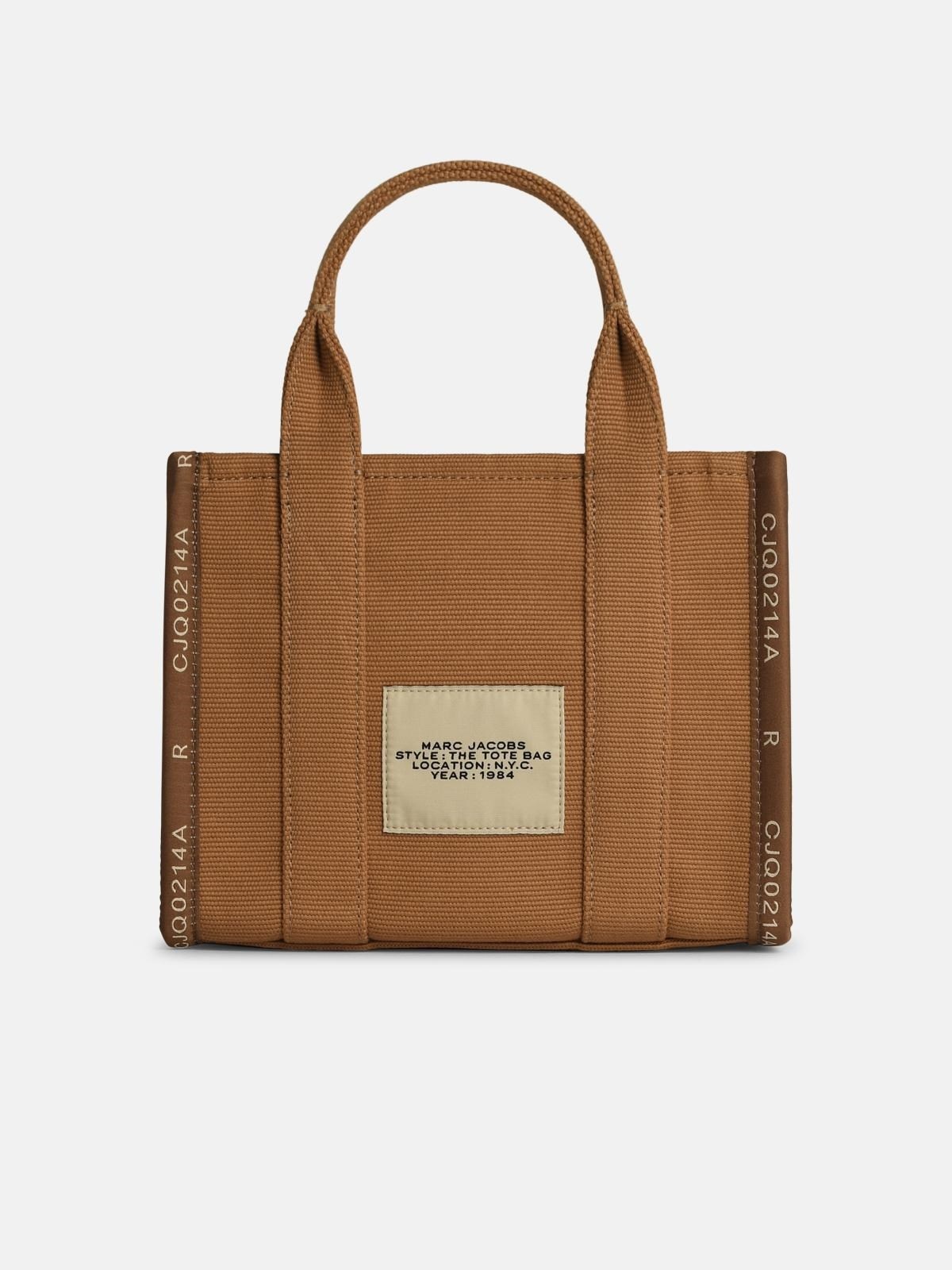 'THE SMALL TOTE' BROWN COTTON BAG - 3