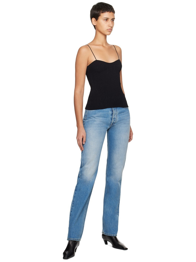 KHAITE Black 'The Ziggy' Camisole outlook