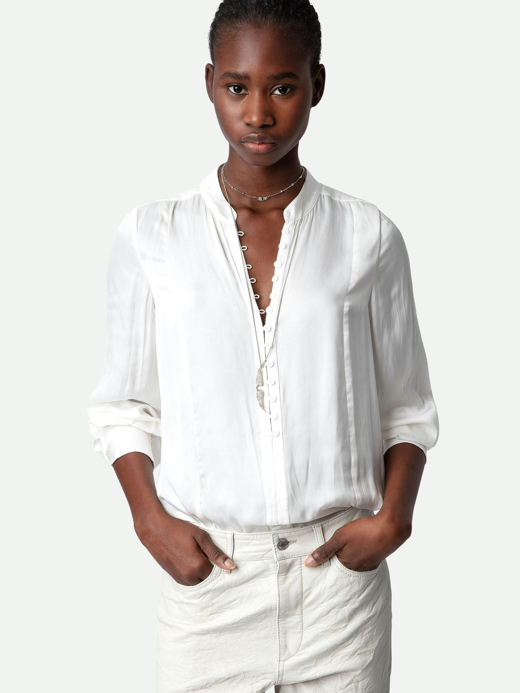 Twina Satin Blouse - 7