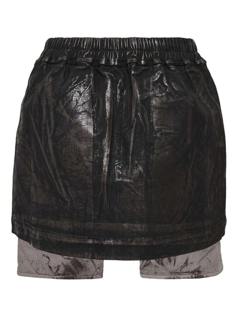 Rick Owens DRKSHDW drawstring megacrust denim skirt outlook