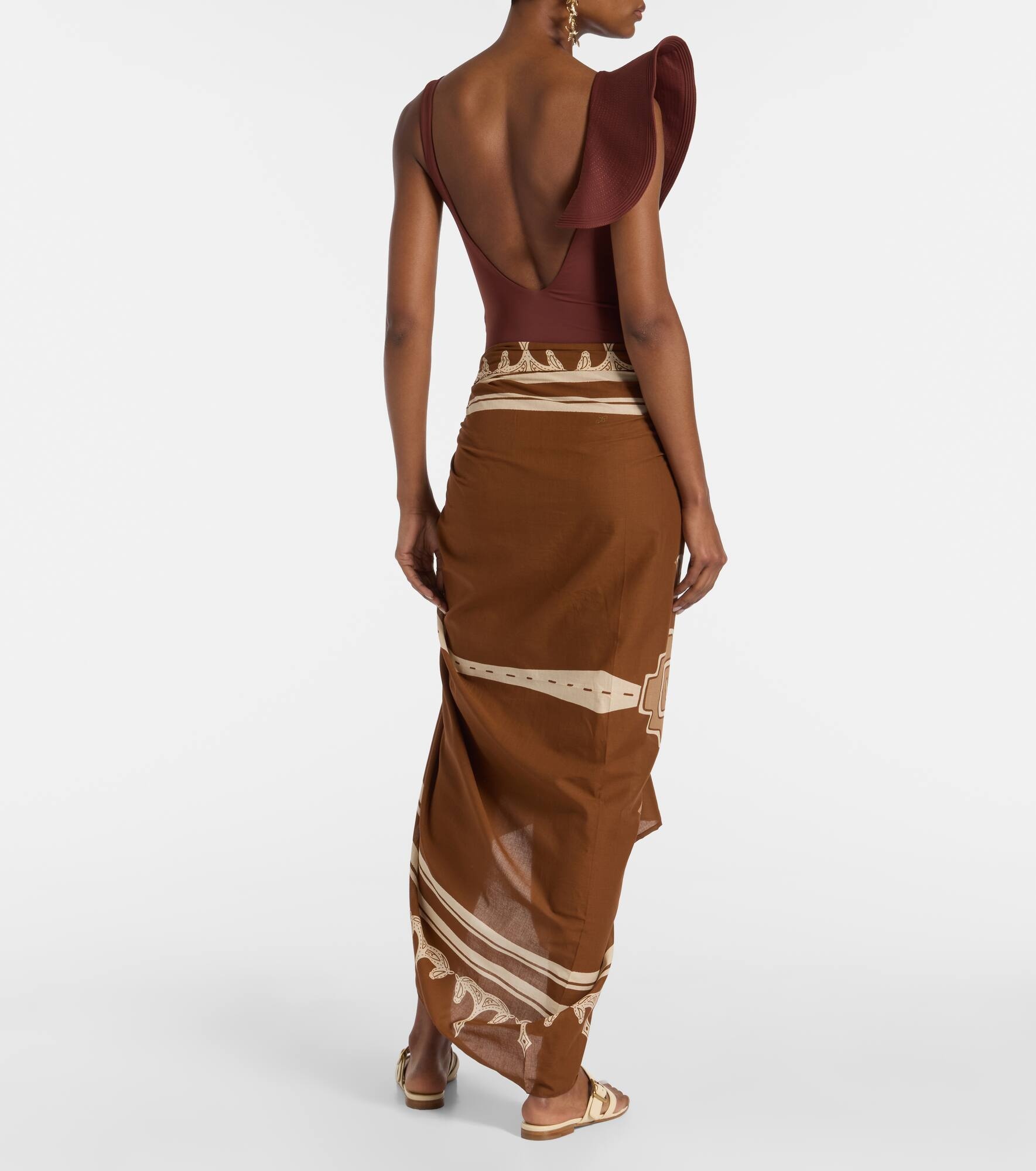 Cotton printed beach cover-up - 3