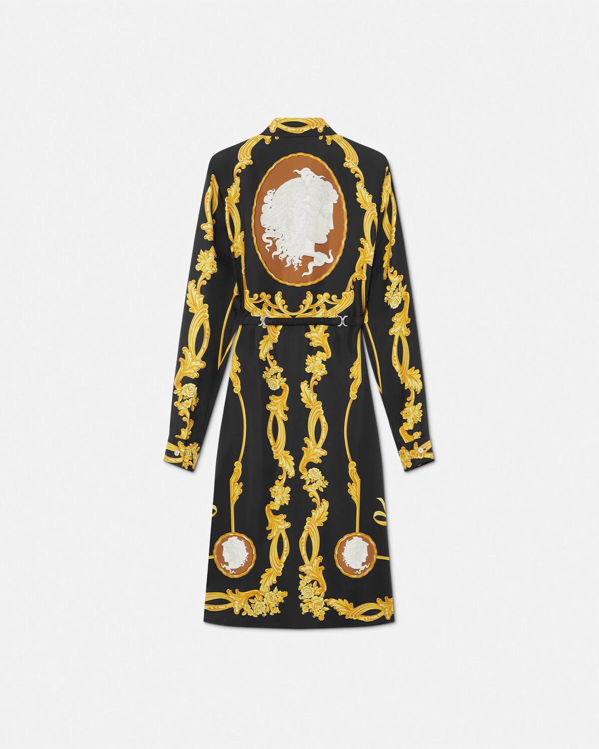 Cameo Silk Midi Shirt Dress - 3