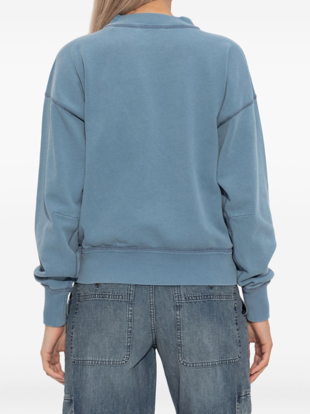 logo-print cotton-blend sweatshirt - 4
