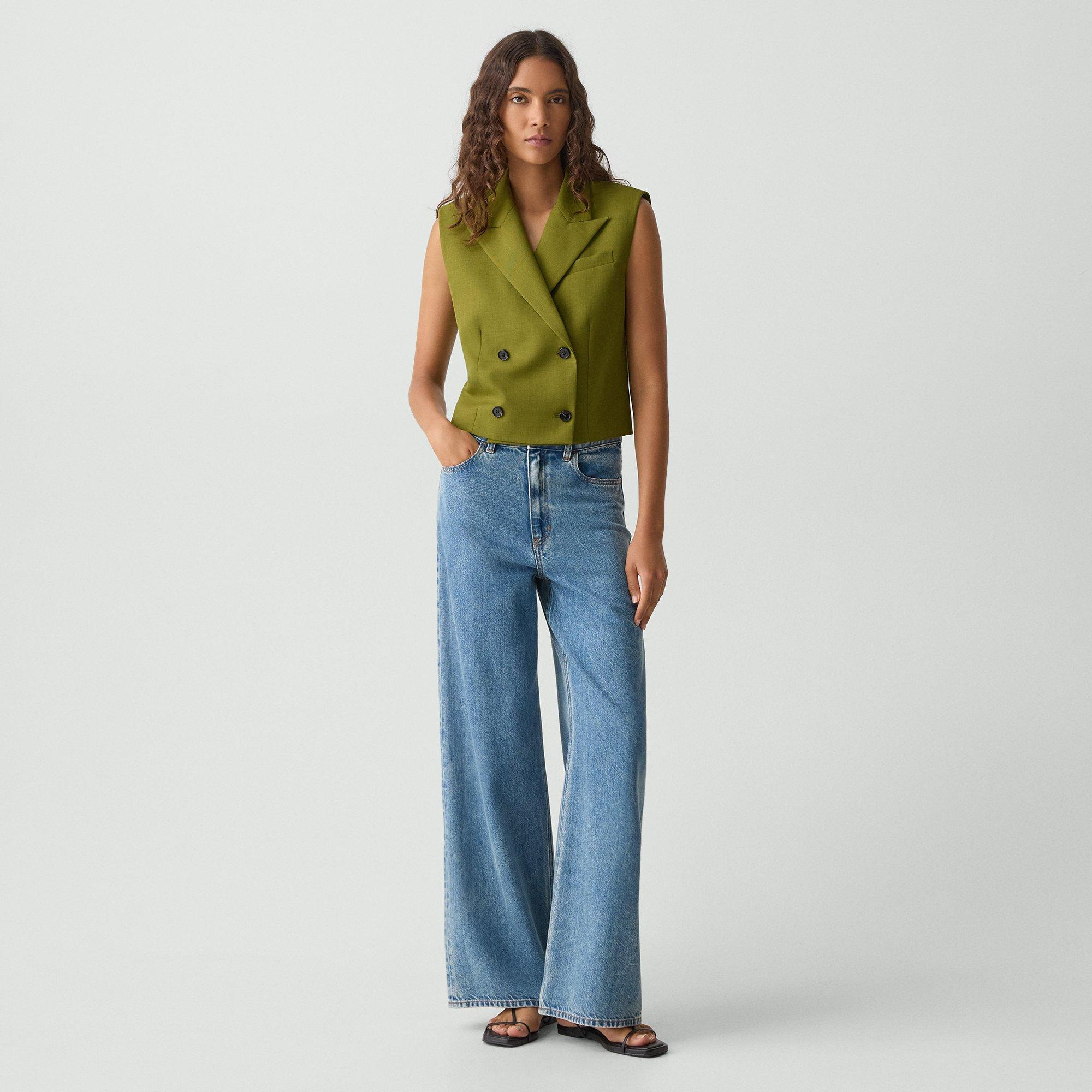 Double-Breasted Vest in City Twill - 6