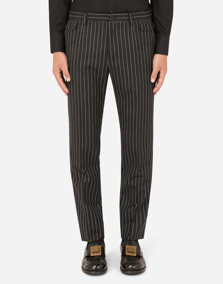 Pinstripe wool pants - 1