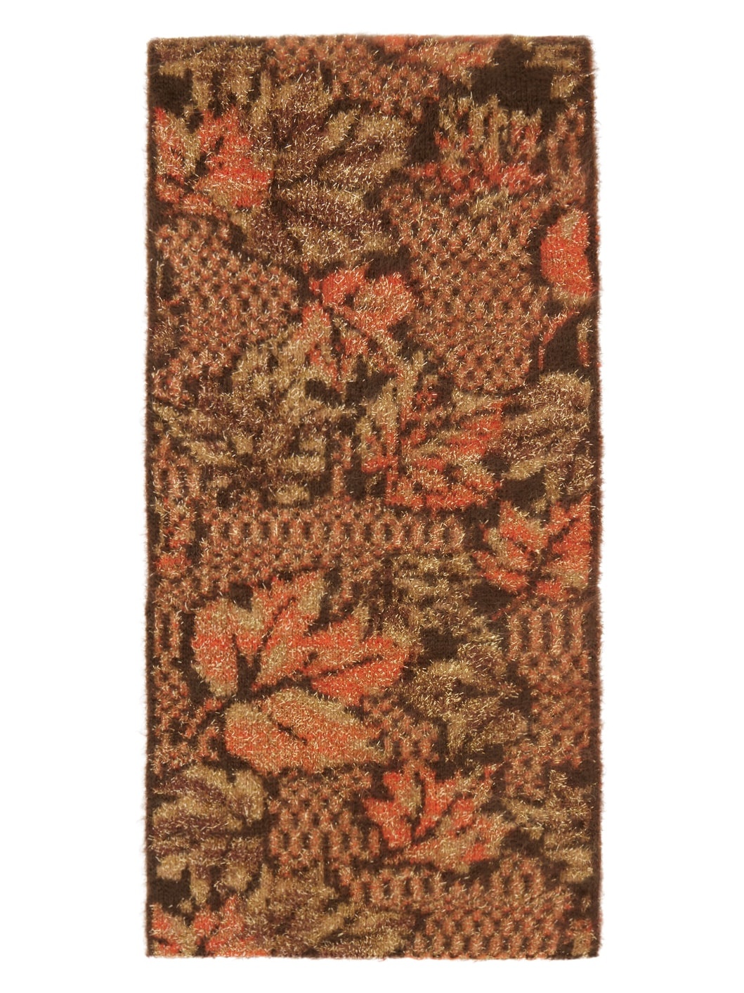 Brown & Orange Graphic Scarf - 2