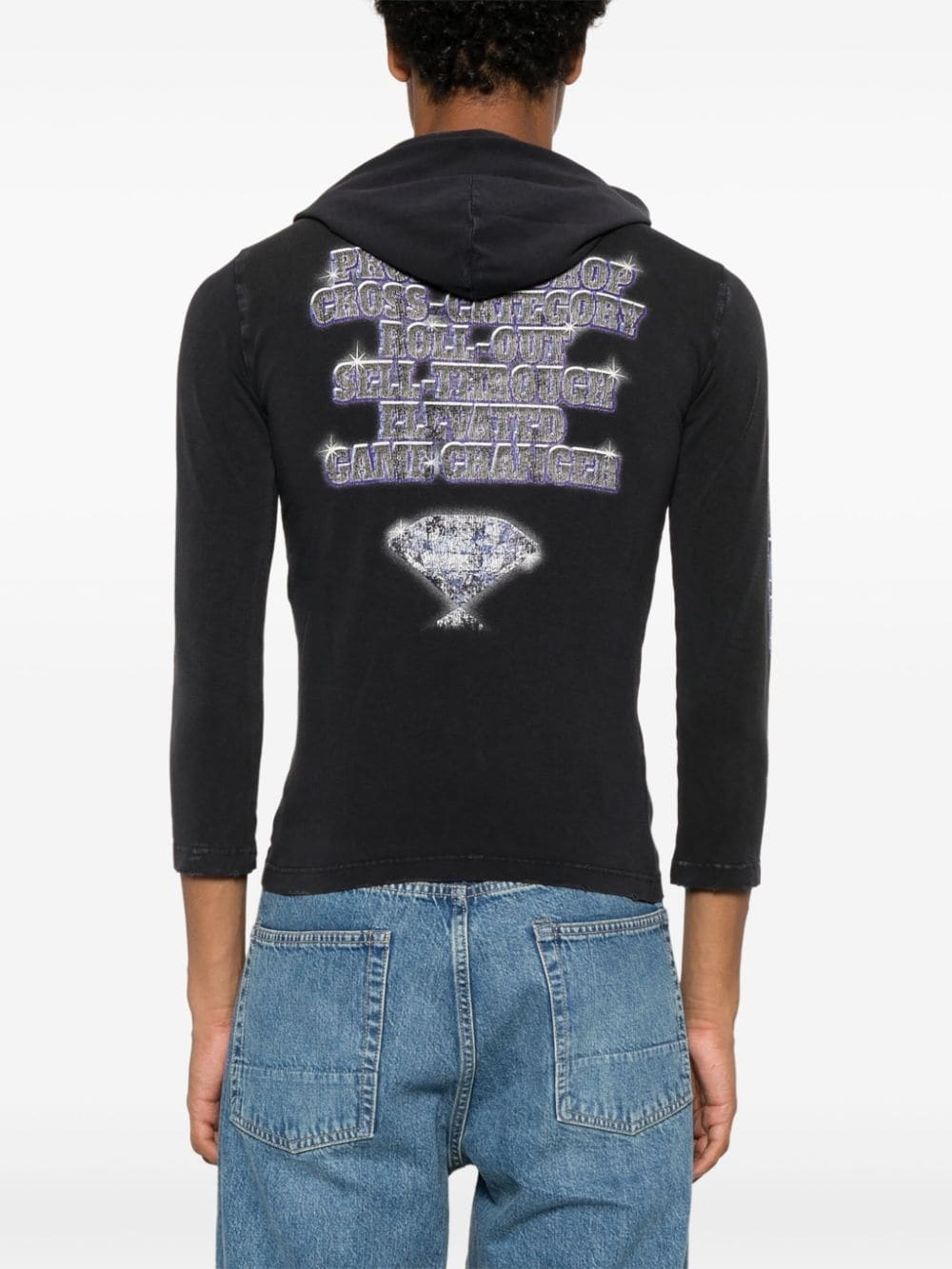 SNBN hooded long-sleeve T-shirt - 5