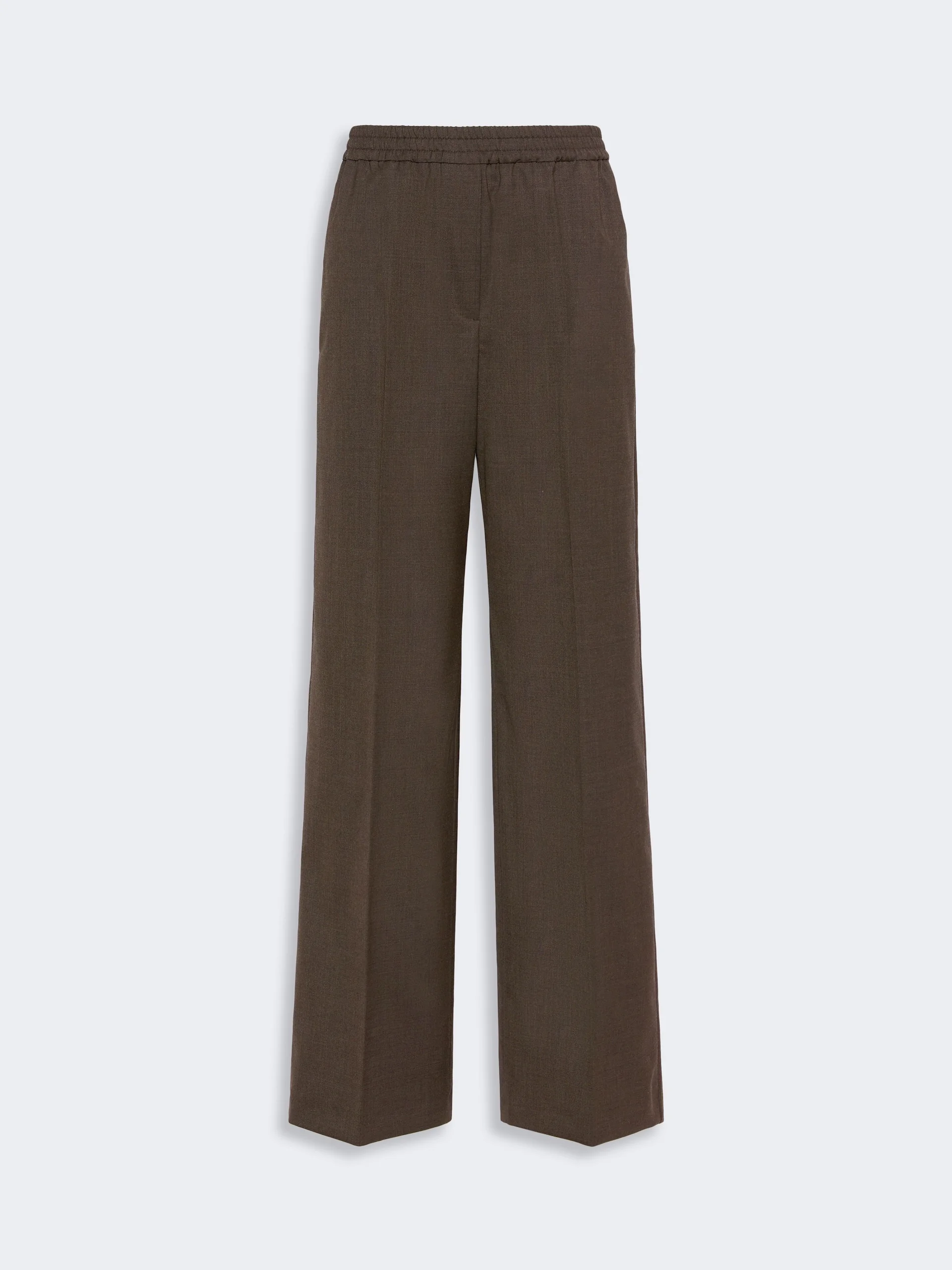 PETRA Stretch wool batavia trousers - BROWN - 1