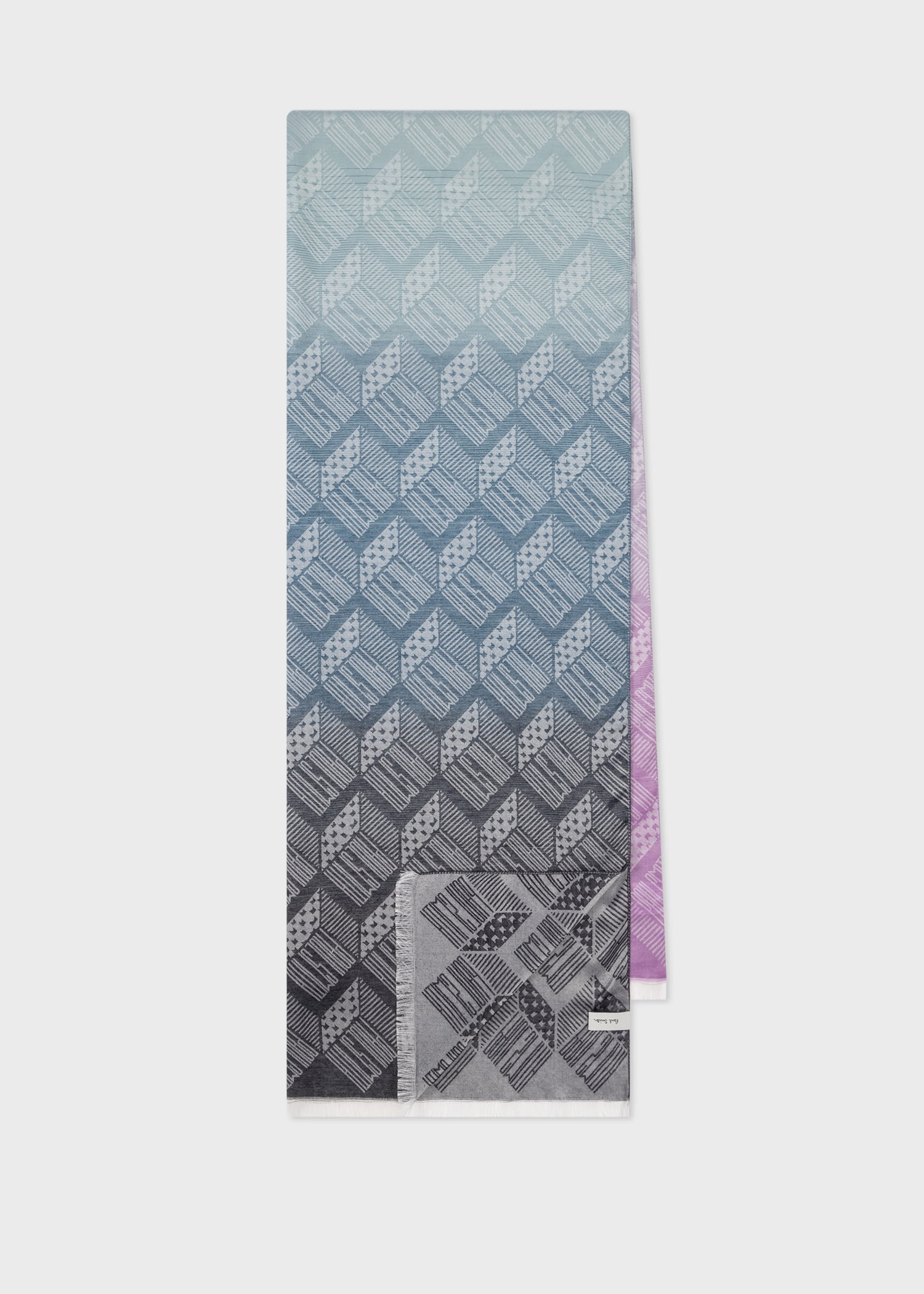 'Gradient Cube' Jacquard Scarf - 1